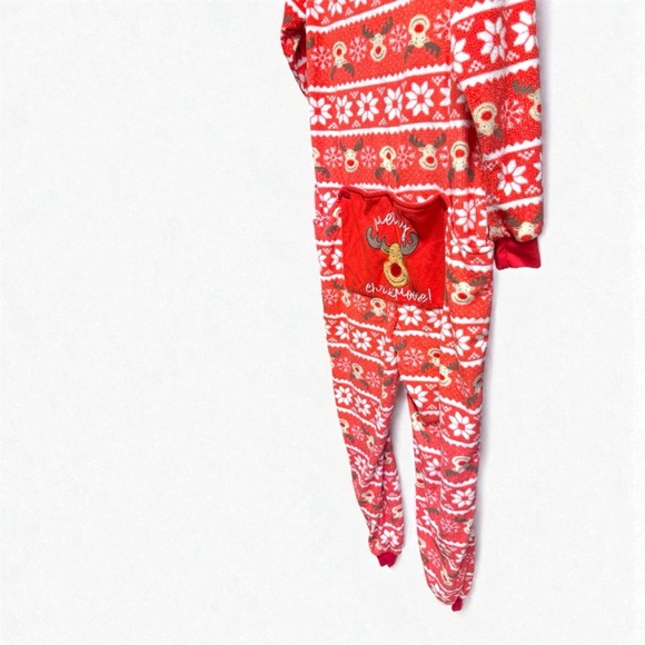 Secret Treasures Christmas Plush Onesie Union Suit Pajamas L (12–14) NWOT 🎄❄️ - Picture 9 of 13